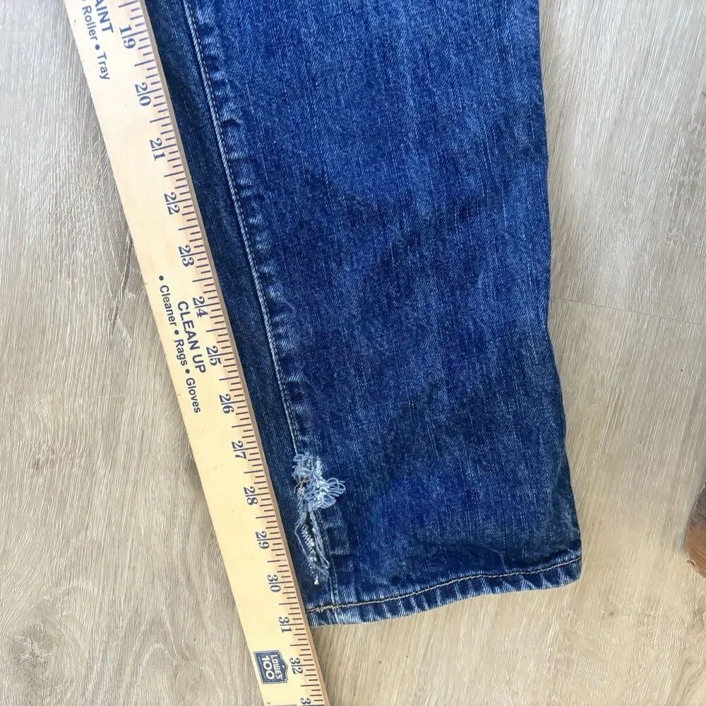 Abercrombie & Fitch Skinny Jeans Mens 32x32 Med. Wash Button Fly Distress
